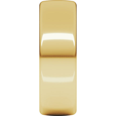 14K Yellow Gold 7 mm Heavyweight Comfort-Fit European-Style Band Size 10