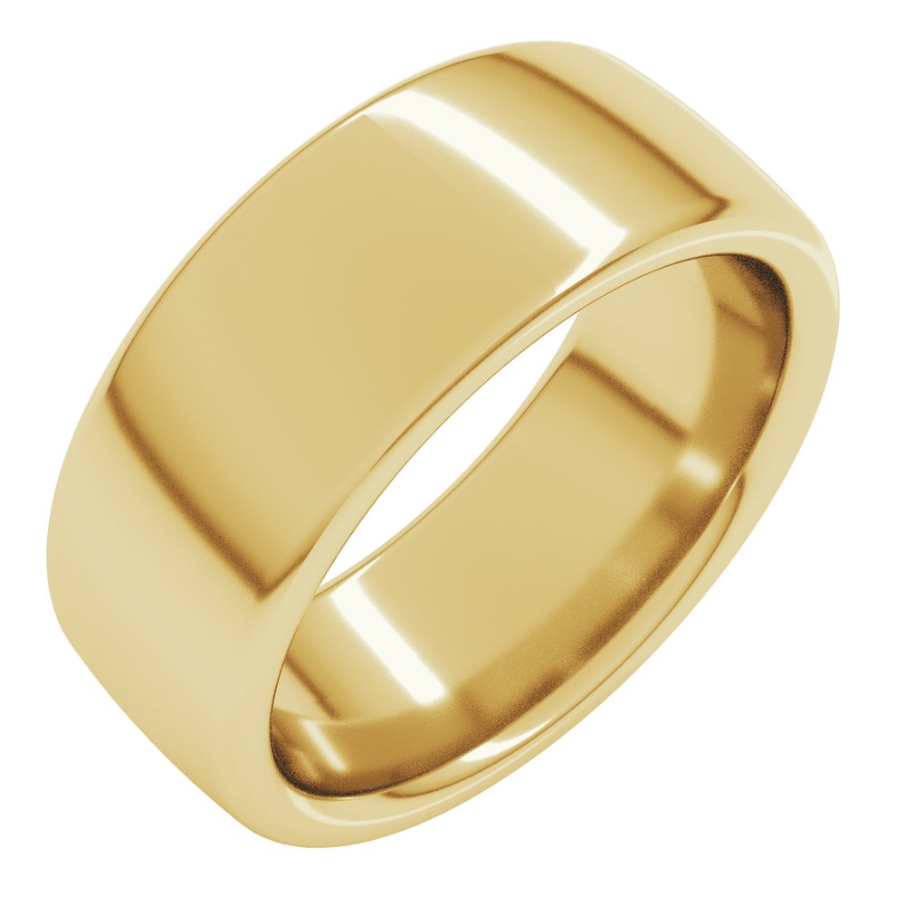 14K Yellow Gold 8 mm Heavyweight Comfort-Fit European-Style Band Size 8.5