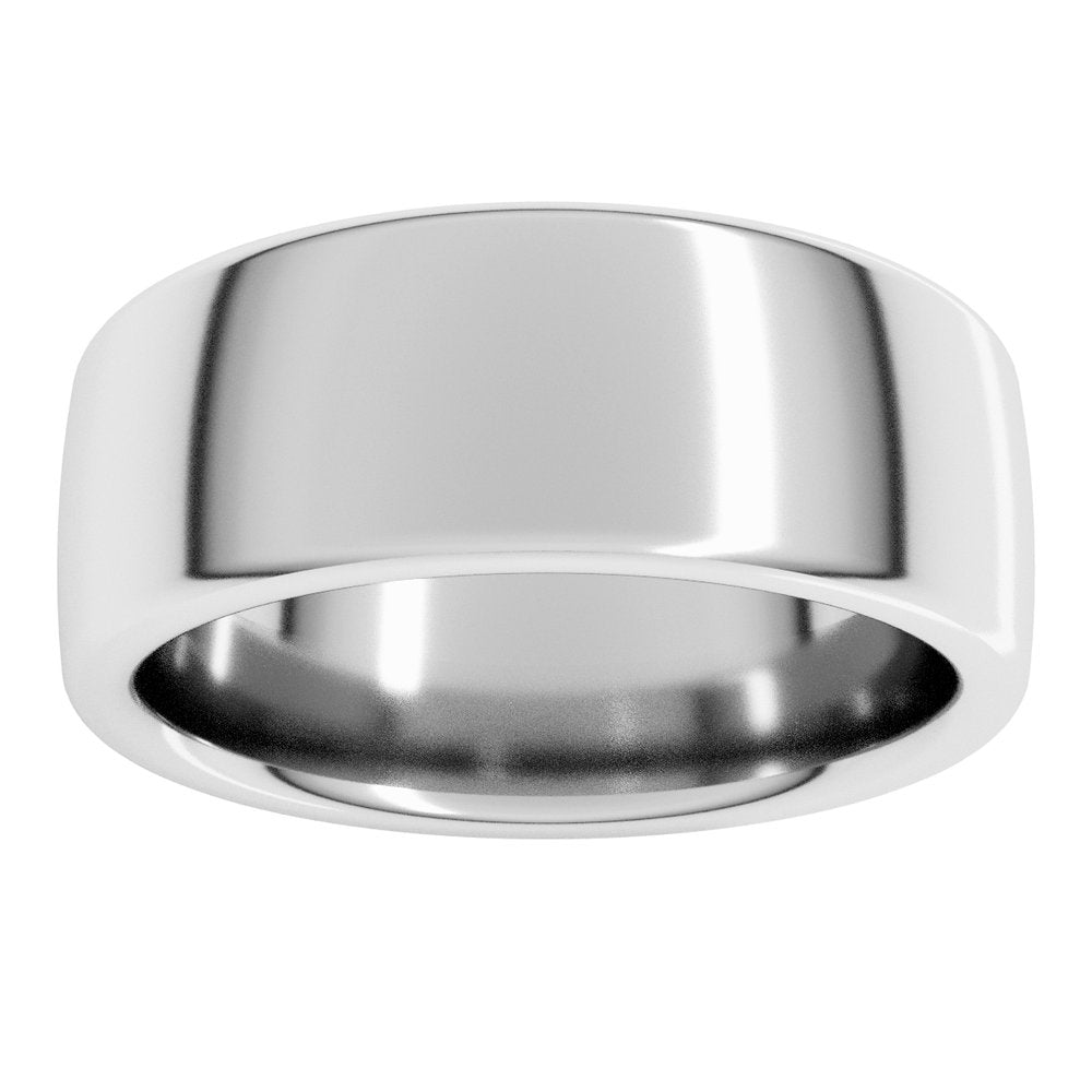 Platinum 8 mm Heavyweight Comfort-Fit European-Style Band Size 8.5