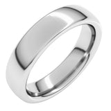 14K X1 White Gold 5 mm Heavyweight Comfort-Fit European-Style Band Size 8
