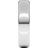 14K X1 White Gold 5 mm Heavyweight Comfort-Fit European-Style Band Size 8
