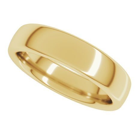 14K Yellow Gold 5 mm Heavyweight Comfort-Fit European-Style Band Size 9