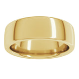 14K Yellow Gold 7 mm Heavyweight Comfort-Fit European-Style Band Size 10
