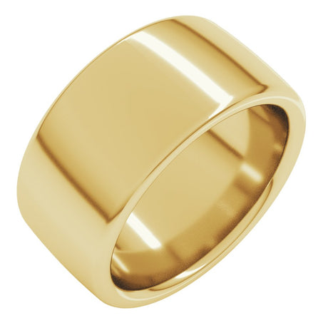 14K Yellow Gold 10 mm Heavyweight Comfort-Fit European-Style Band Size 10