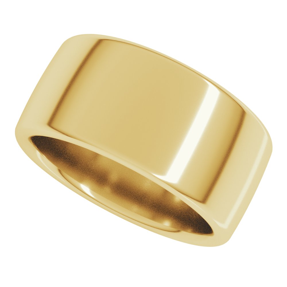 14K Yellow Gold 10 mm Heavyweight Comfort-Fit European-Style Band Size 10