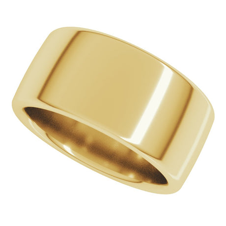 14K Yellow Gold 10 mm Heavyweight Comfort-Fit European-Style Band Size 10