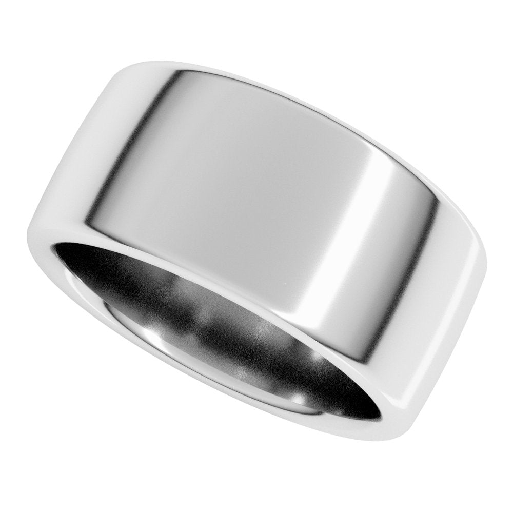 Sterling Silver 10 mm Heavyweight Comfort-Fit European-Style Band Size 6.5