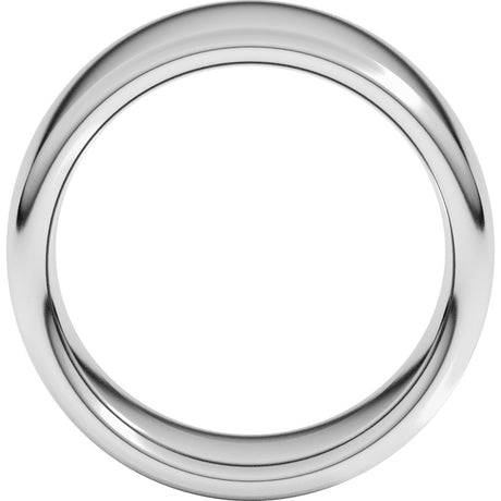 Sterling Silver 10 mm Heavyweight Comfort-Fit European-Style Band Size 6.5