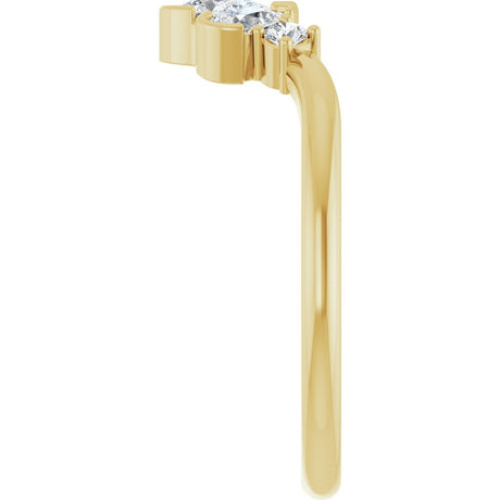 14K Yellow Gold 1/2 CTW Natural Diamond Contour Band