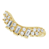 14K Yellow Gold 1/3 CTW Natural Diamond Contour Band