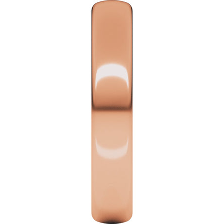 18K Rose Gold 4 mm Heavyweight Comfort-Fit European-Style Band Size 10