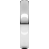 14K White Gold 4 mm Heavyweight Comfort-Fit European-Style Band Size 8.5