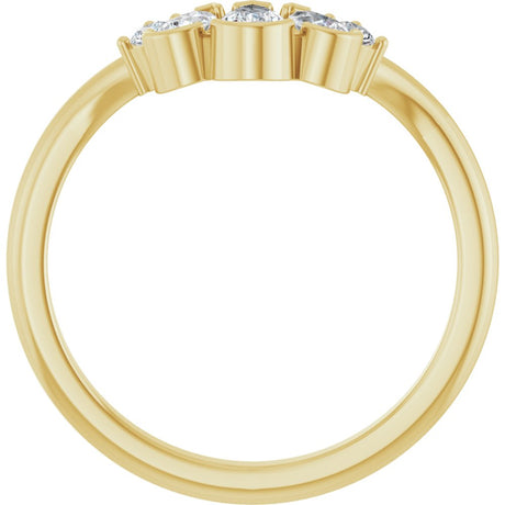 14K Yellow Gold 1/2 CTW Lab-Grown Diamond Contour Band