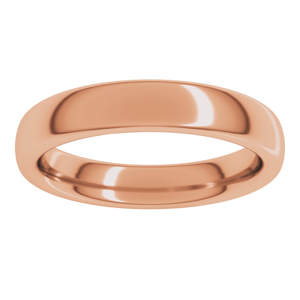 14K Rose Gold 4 mm Heavyweight Comfort-Fit European-Style Band Size 10