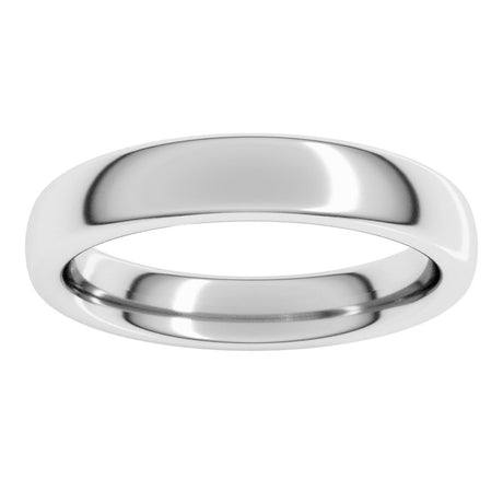 14K White Gold 4 mm Heavyweight Comfort-Fit European-Style Band Size 8.5