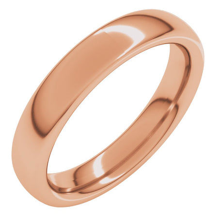 14K Rose Gold 4 mm Heavyweight Comfort-Fit European-Style Band Size 10