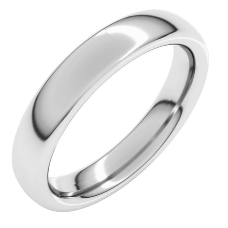 14K White Gold 4 mm Heavyweight Comfort-Fit European-Style Band Size 8.5