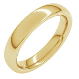 18K Yellow Gold 4 mm Heavyweight Comfort-Fit European-Style Band Size 6.5