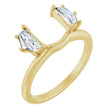 14K Yellow Gold 1/2 CTW Lab-Grown Diamond Wrap-Style Ring Enhancer