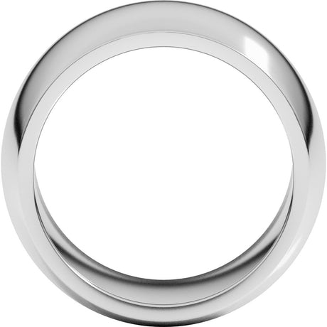 Sterling Silver 12 mm Heavyweight Half Round Band Size 12.5