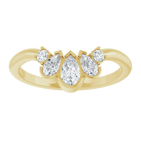 14K Yellow Gold 1/2 CTW Lab-Grown Diamond Contour Band