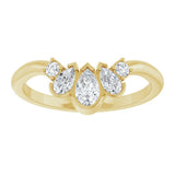 14K Yellow Gold 1/2 CTW Natural Diamond Contour Band