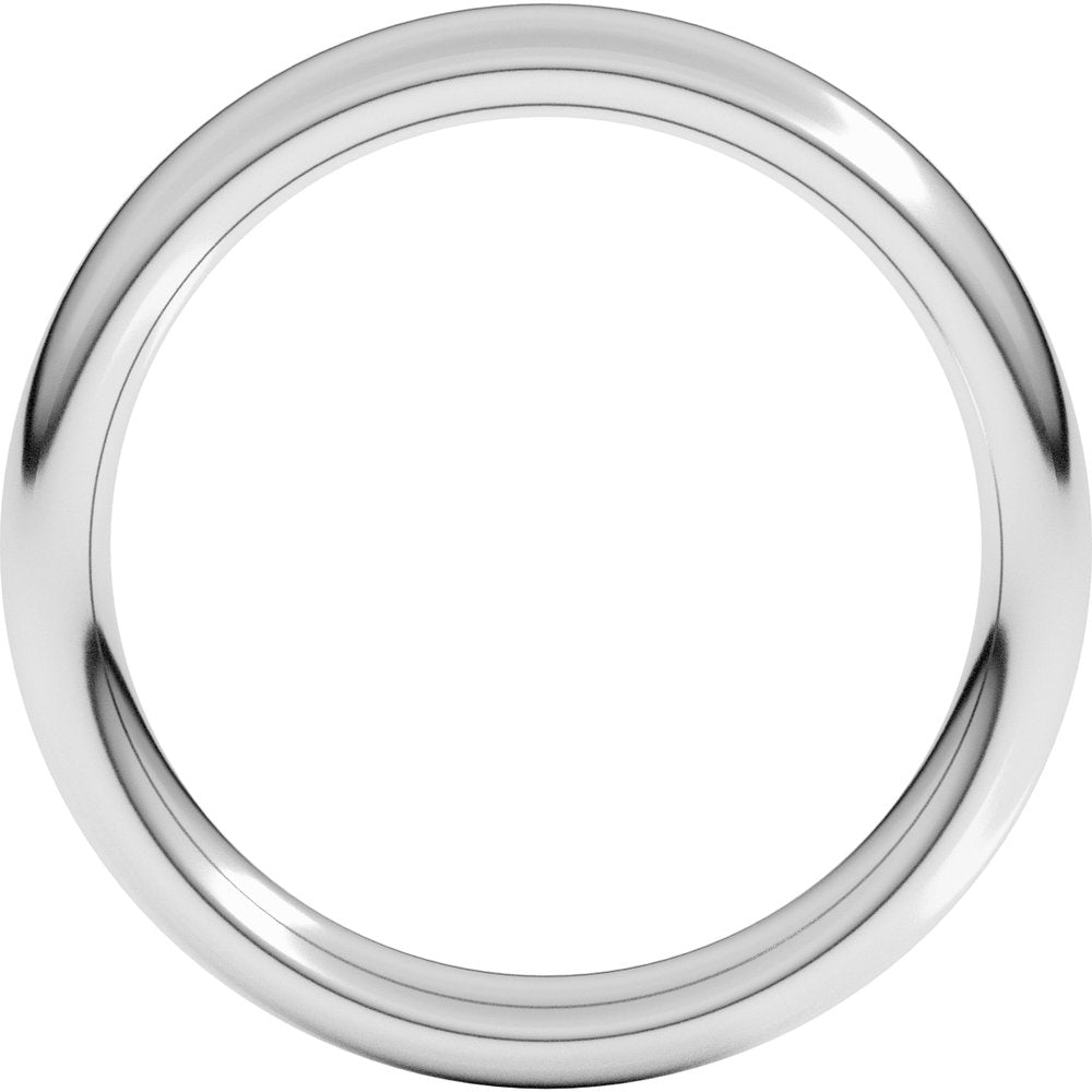 14K White Gold 4 mm Heavyweight Comfort-Fit European-Style Band Size 8.5