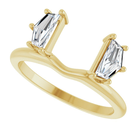 14K Yellow Gold 1/2 CTW Lab-Grown Diamond Wrap-Style Ring Enhancer