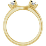 14K Yellow Gold 1/2 CTW Lab-Grown Diamond Wrap-Style Ring Enhancer