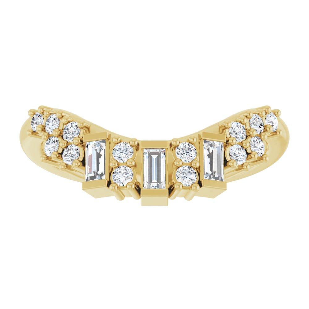 14K Yellow Gold 1/3 CTW Natural Diamond Contour Band