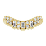 14K Yellow Gold 1/3 CTW Natural Diamond Contour Band