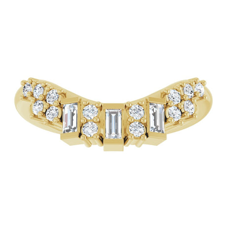 14K Yellow Gold 1/3 CTW Natural Diamond Contour Band