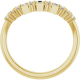 14K Yellow Gold 1/3 CTW Natural Diamond Contour Band