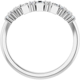 14K White Gold 1/3 CTW Natural Diamond Contour Band