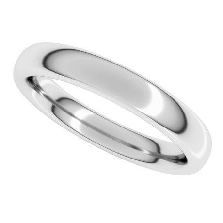 14K White Gold 3.5 mm Heavyweight Comfort-Fit European-Style Band Size 8