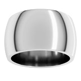 Sterling Silver 12 mm Heavyweight Half Round Band Size 12.5