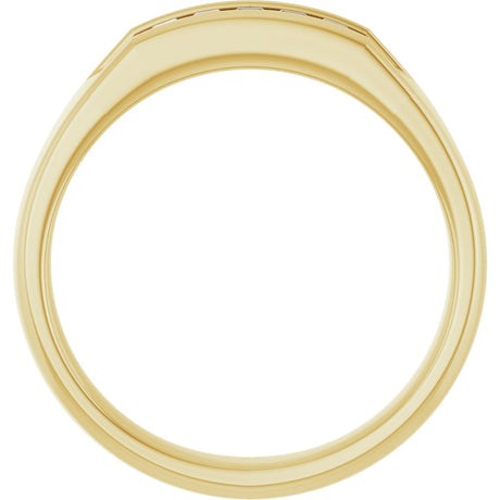 14K Yellow Gold 3/8 CTW Natural Diamond Band 