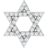 14K White Gold 1/6 CTW Natural Diamond Star of David Pendant