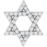 14K White Gold 1/6 CTW Natural Diamond Star of David Pendant