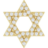 14K Yellow Gold 1/6 CTW Natural Diamond Star of David Pendant