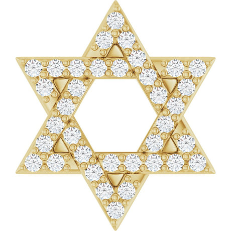 14K Yellow Gold 1/6 CTW Natural Diamond Star of David Pendant