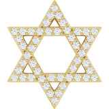 14K Yellow Gold 1/5 CTW Natural Diamond Star of David Pendant