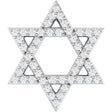 14K White Gold 1/5 CTW Natural Diamond Star of David Pendant