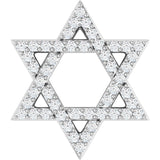 14K White Gold 1/5 CTW Natural Diamond Star of David Pendant