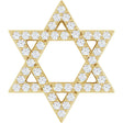 14K Yellow Gold 1/5 CTW Natural Diamond Star of David Pendant