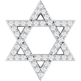 14K White Gold 1/5 CTW Natural Diamond Star of David Pendant