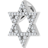 14K White Gold 1/5 CTW Natural Diamond Star of David Pendant