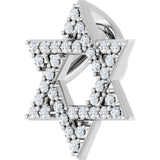 14K White Gold 1/6 CTW Natural Diamond Star of David Pendant