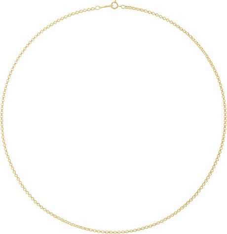 14K Yellow Gold 2 mm Rolo 18" Chain