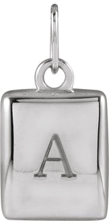 Sterling Silver Engravable Puffed Dog Tag Pendant